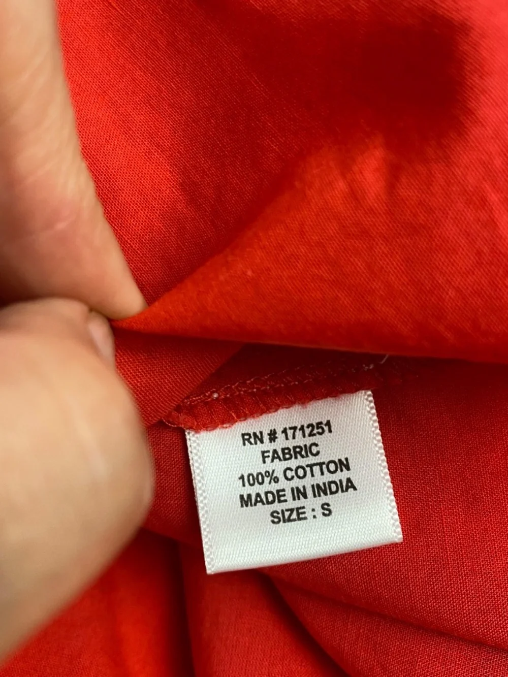Jennifer & Grace Maxi Eyelet Cotton Skirt in Coral Red Size S